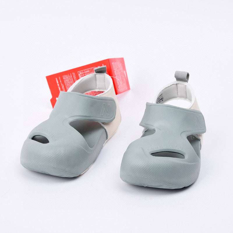New NB closed toe sandals" Pale green-grey"
