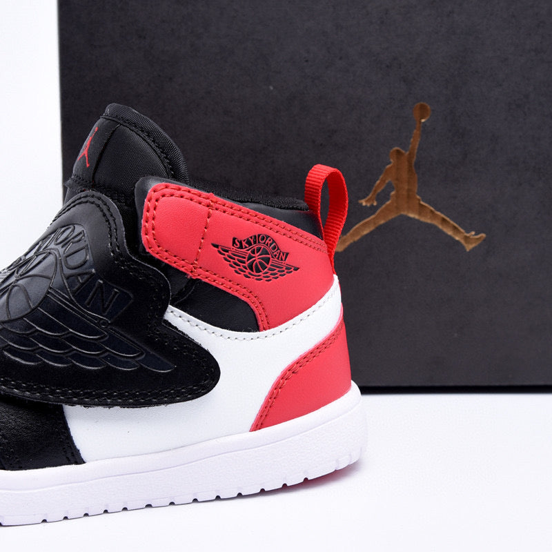 Jordan Wings Kids Shoes" white, black, red"
