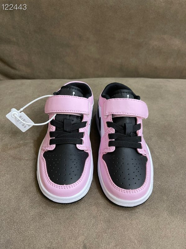 AIR JORDAN 1 low-top Velcro"  white, pink, black"