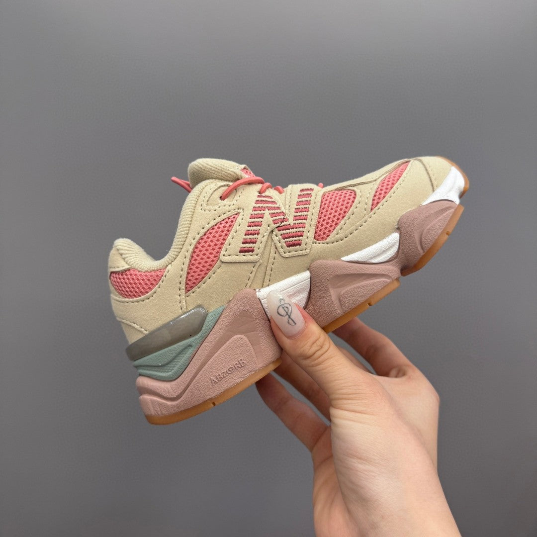 New Balance 9060 series retro versatile dad style elephant" beige, pink"