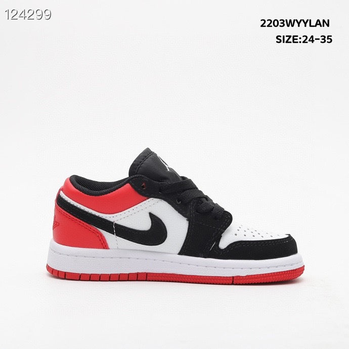Joe 1 low-top lace-up sneakers" white, black, orange"