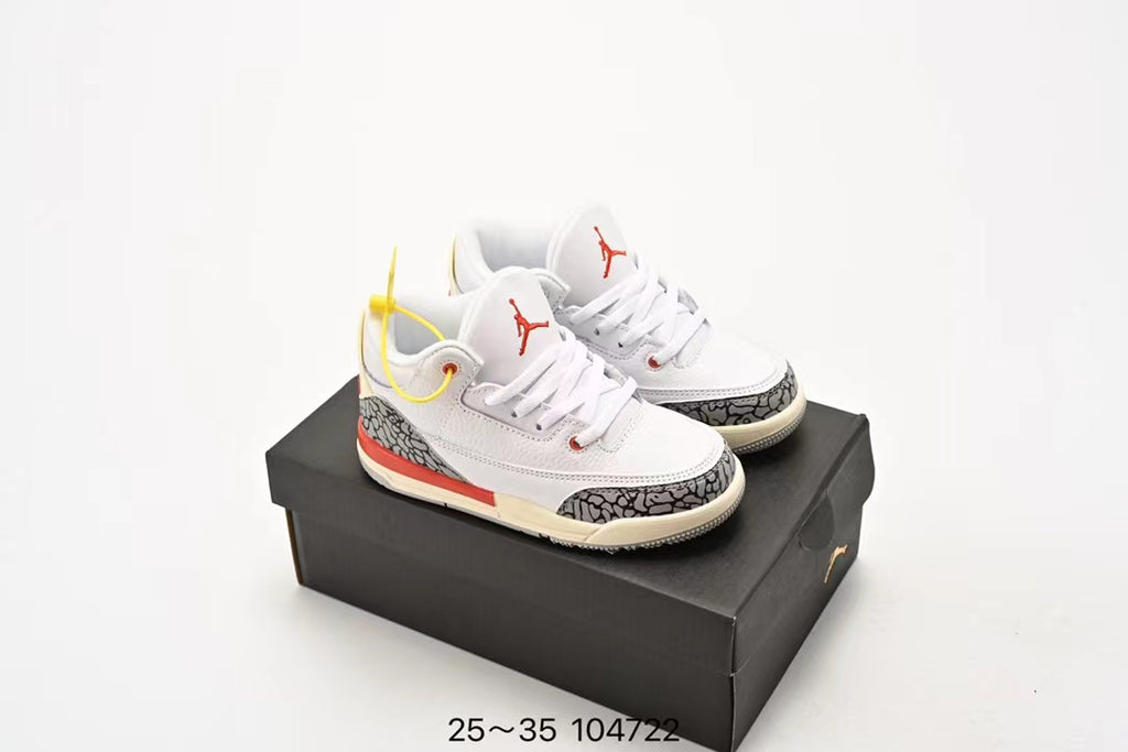 Joe 3" white, cream, red"
