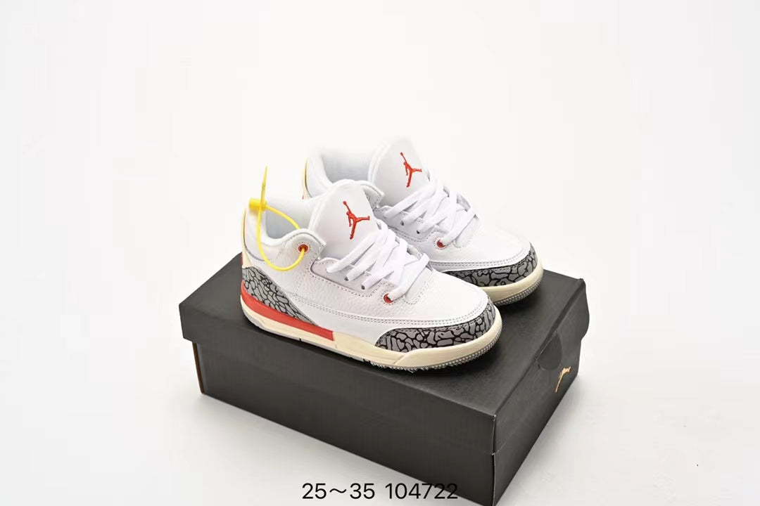 Joe 3" white, cream, red"