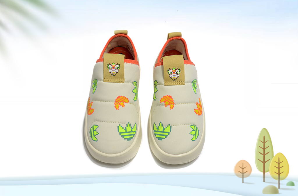 Adidas 360C velvet children's shoes " cream, orange"