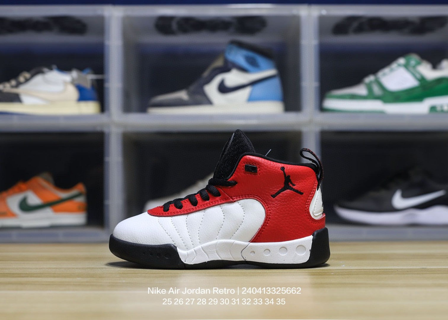 Jordan trendy children's shoes" white, red"