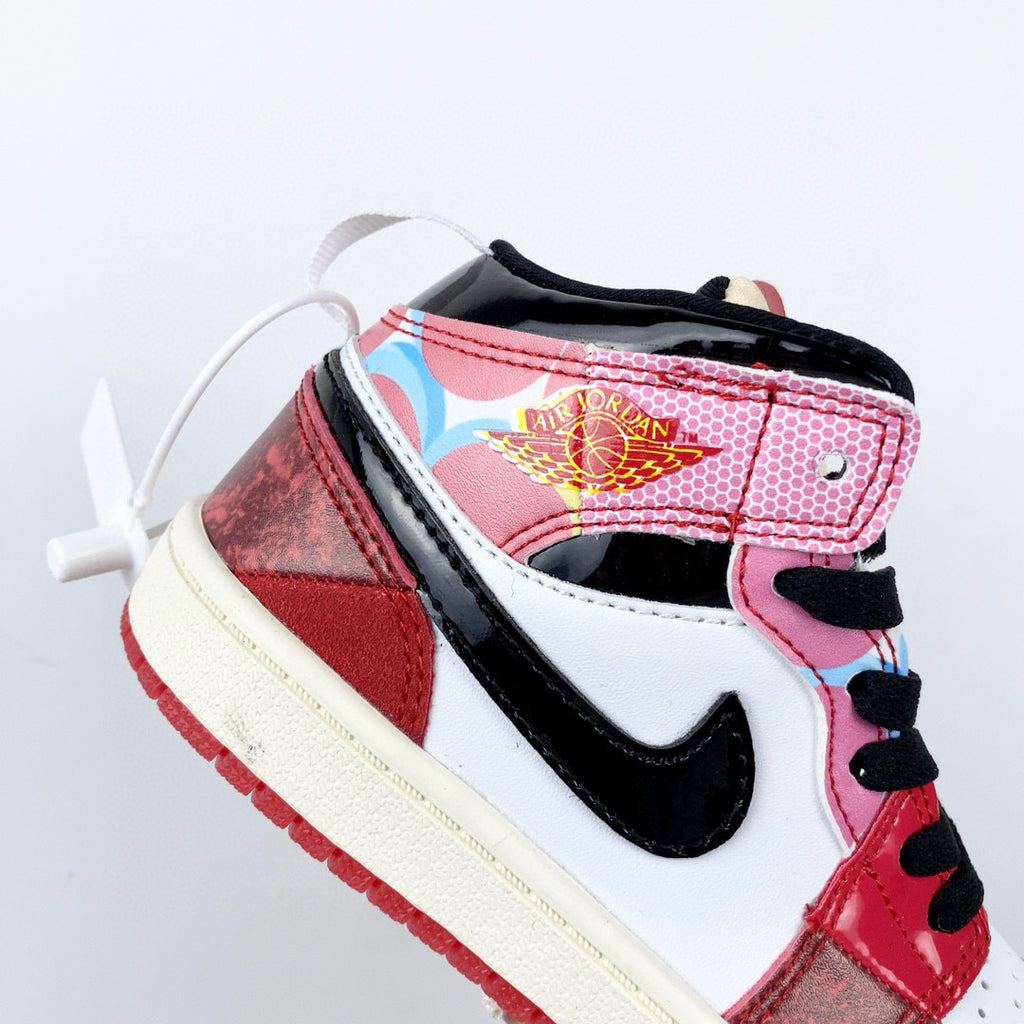 Joe 1 high top stitching" white, red"