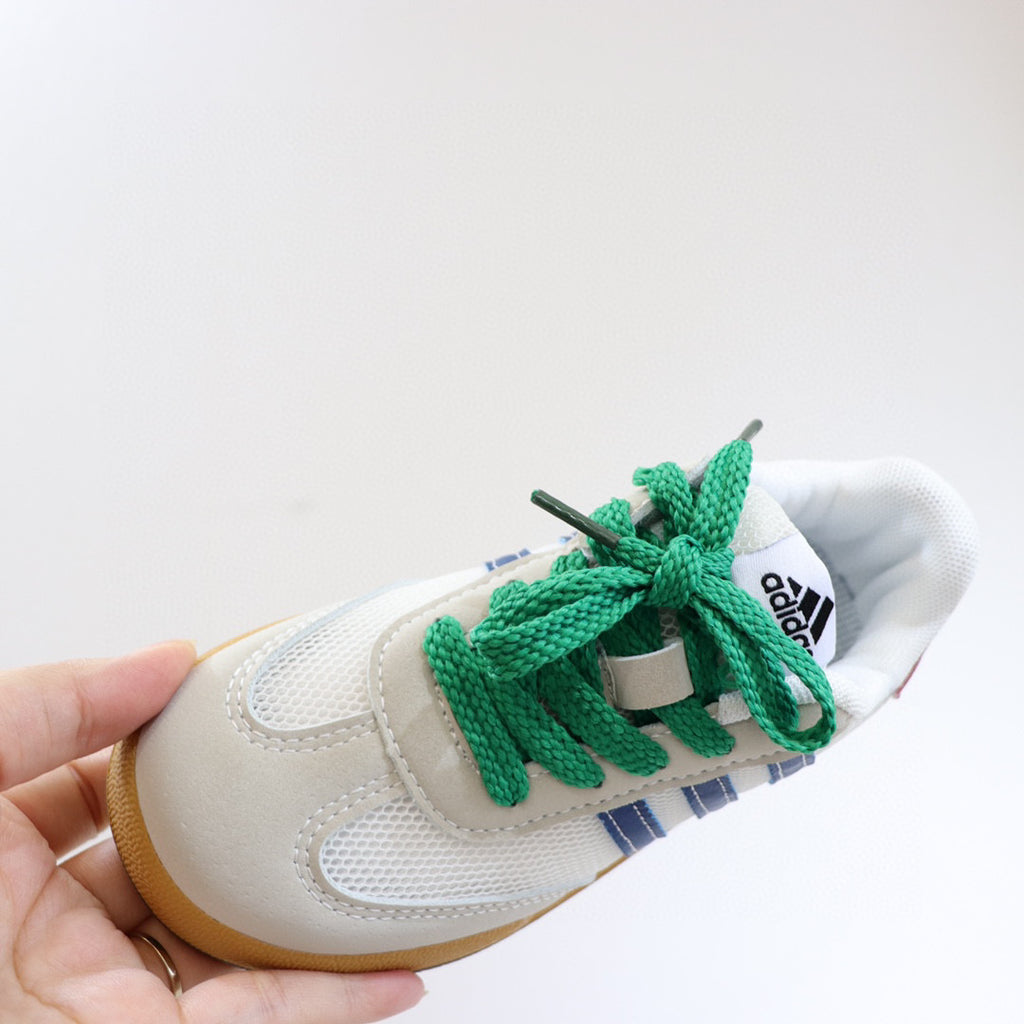 Adidas training hollow mesh panel shoes" white, blue"