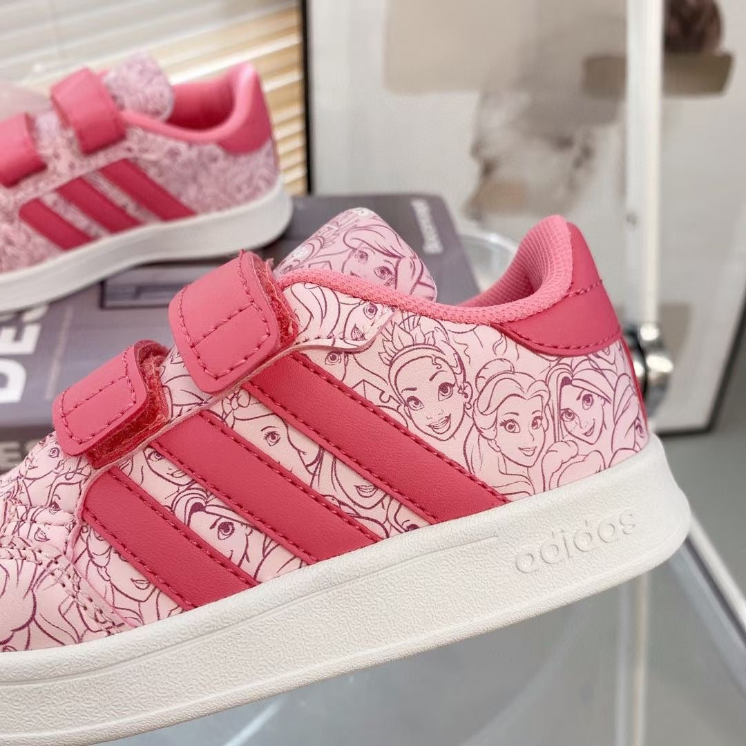 Adidas co-branded Velcro children's shoes" white, pink"