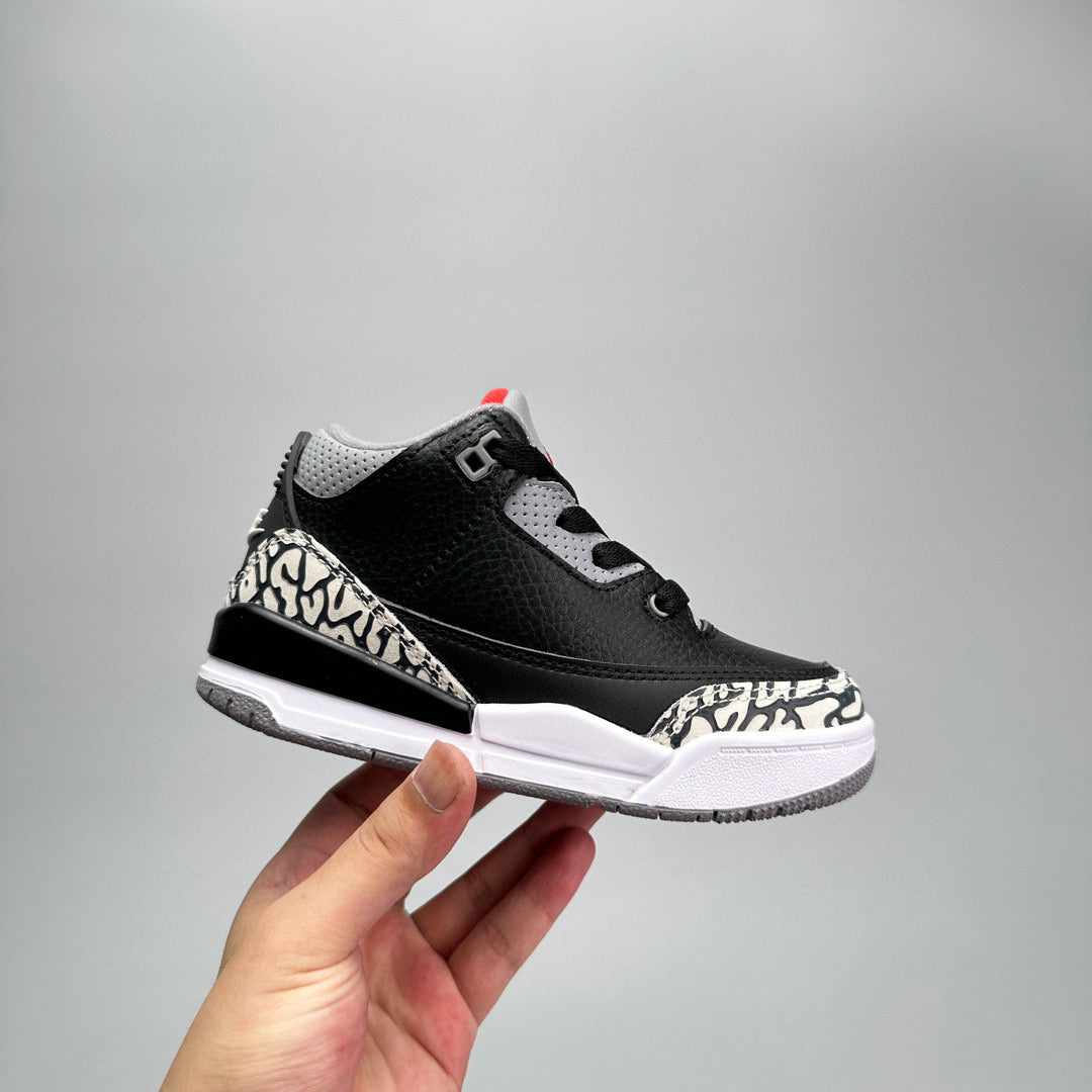 Jordan 3 children's shoes" Black, white"