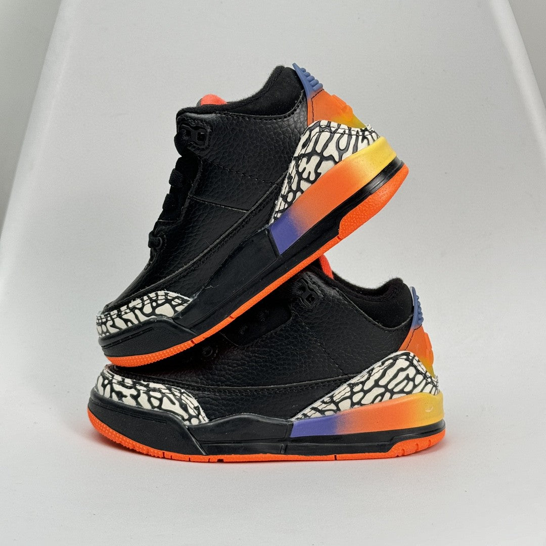 Jordan 3 children's shoes" black, orange"