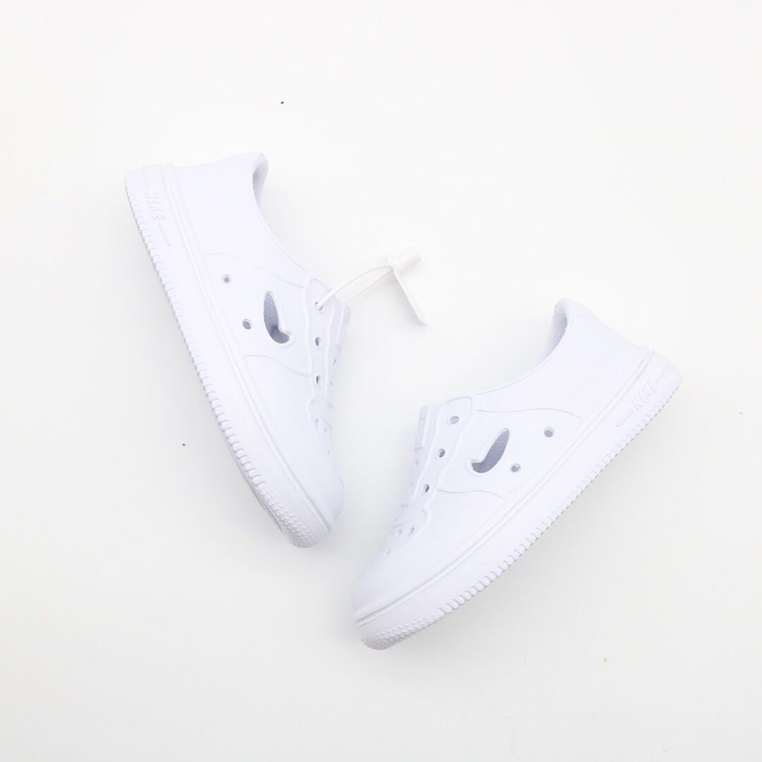 Nike Air Force Hole Shoes Beach Sandals" white"