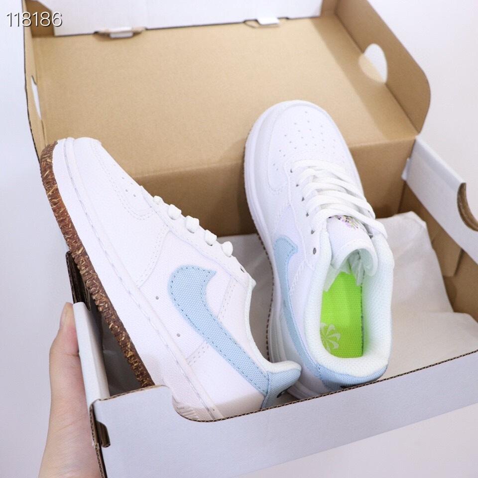 Air Force low-top lace-up sneakers" white"