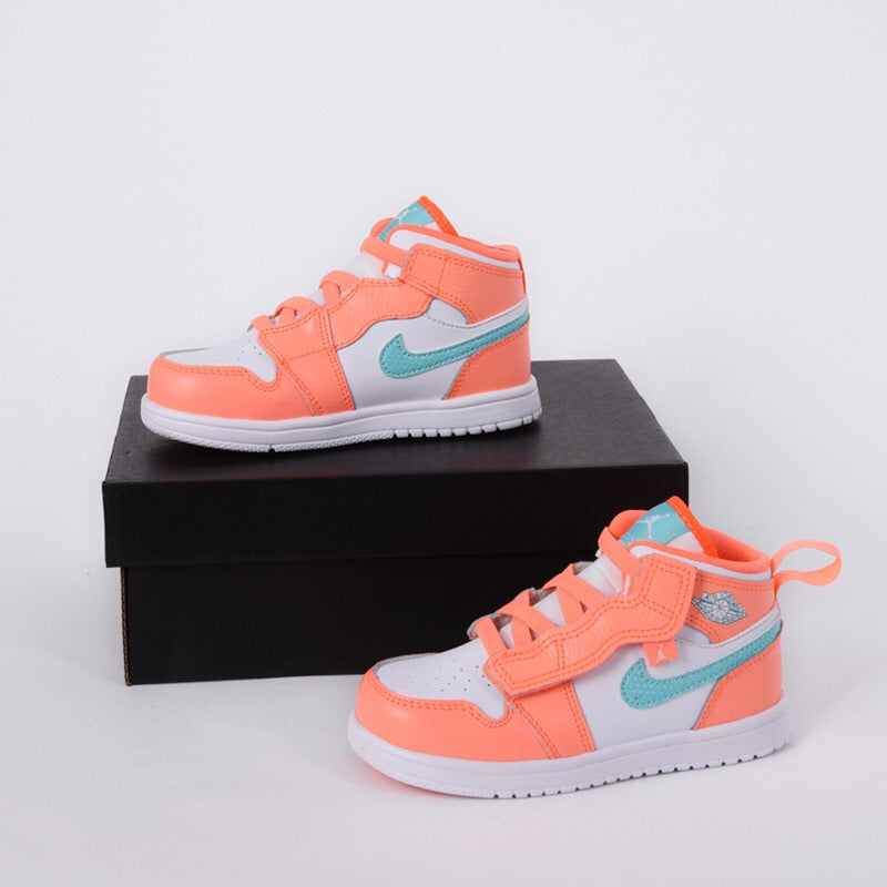 Jordan high top elastic band" white, Orange"