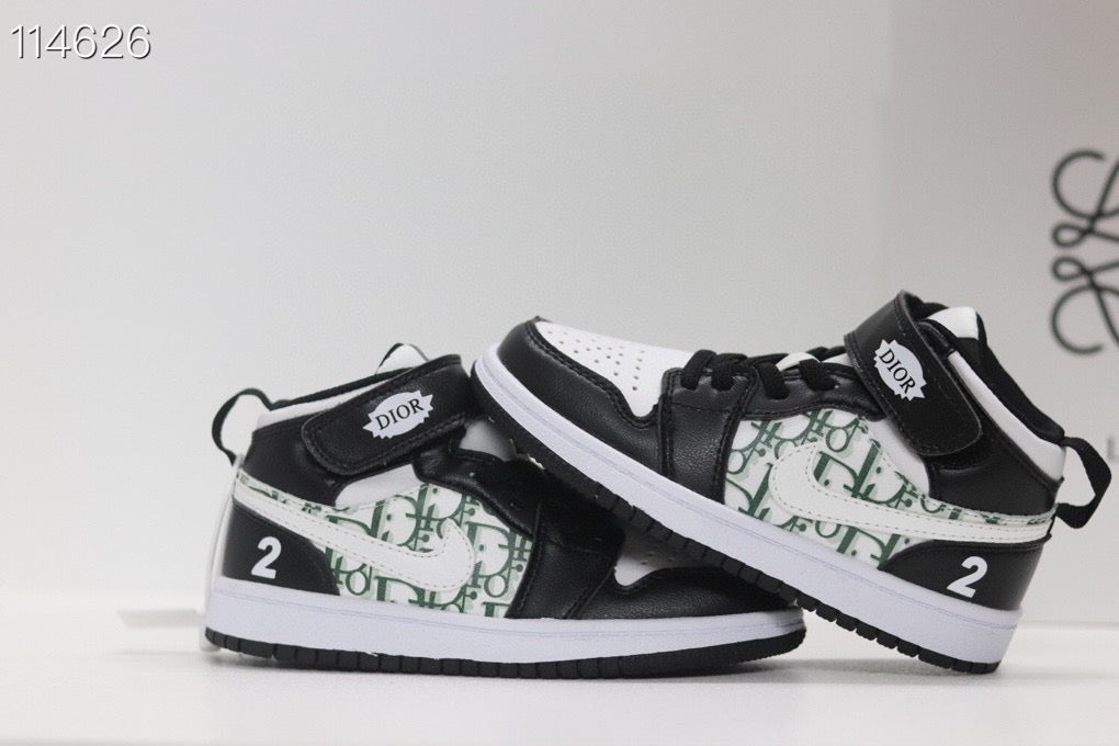 Joe's high-top Velcro children's shoes" white, black"