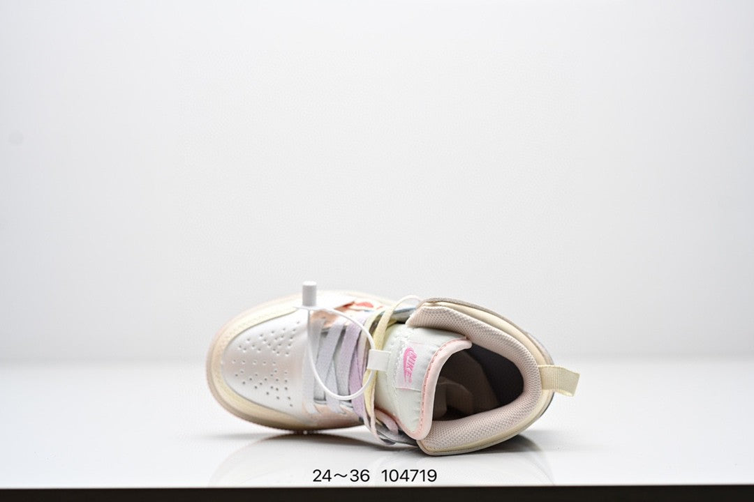 Children's shoes Air Jordan 1/ Basketball" white/cream, light pink, light blue"