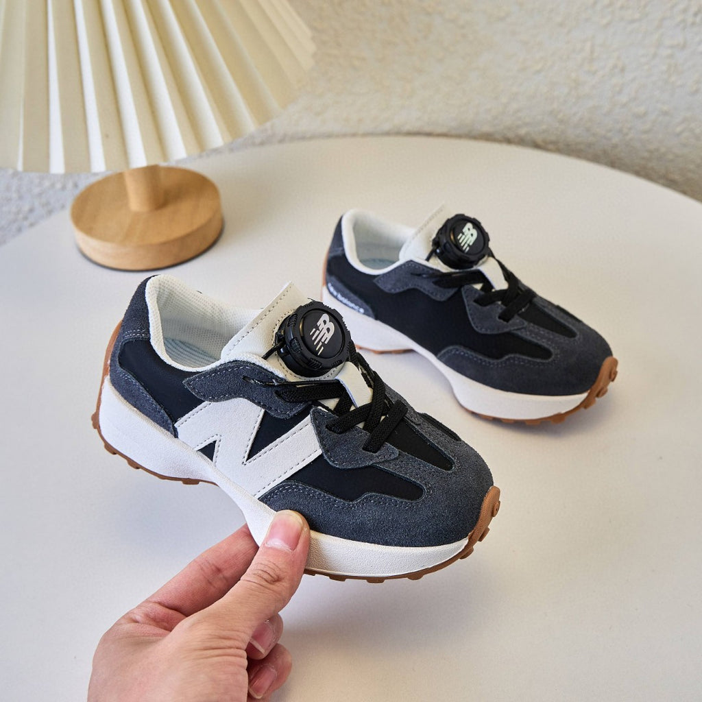 NB327 Rotating Buckle Waffle Gump Children's Shoes" navy"