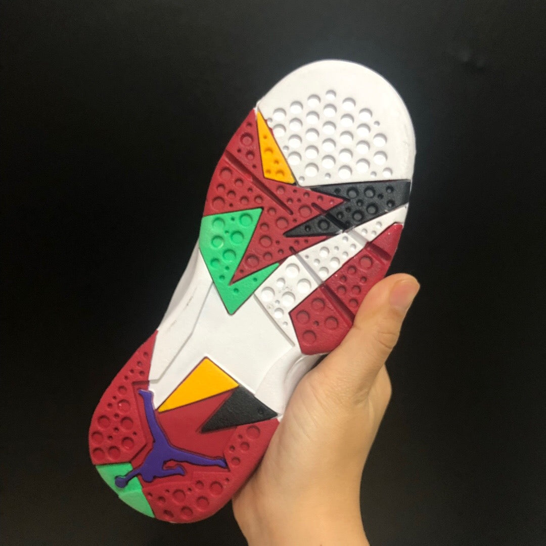 Jordan 7" white, gray, burgundy"
