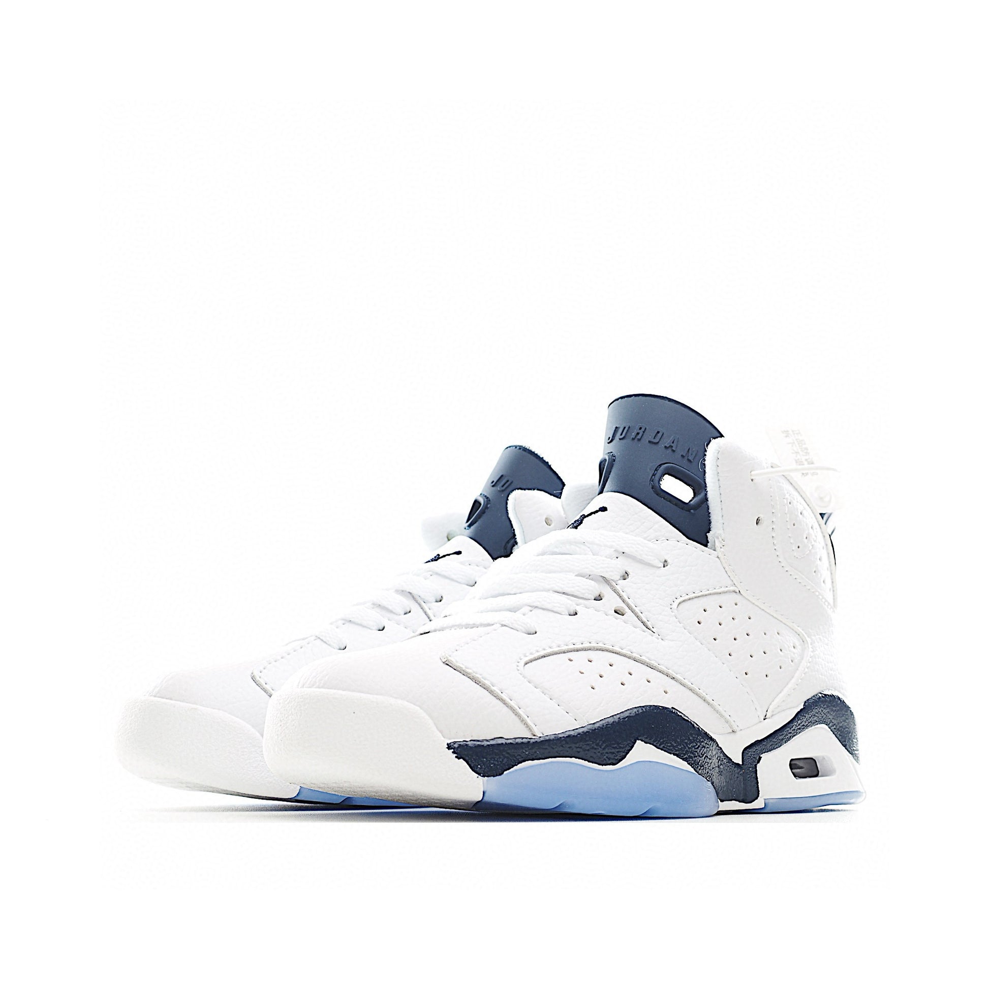Joe 6 Air Cushion Basketball Shoes for Kids" white, blue"