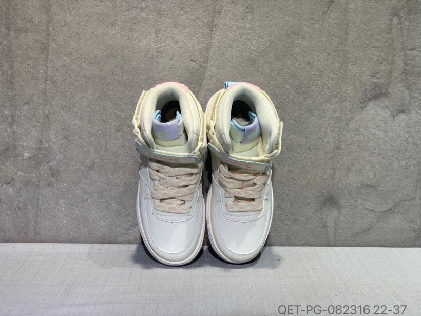 High-top Macaron Air Force" white"