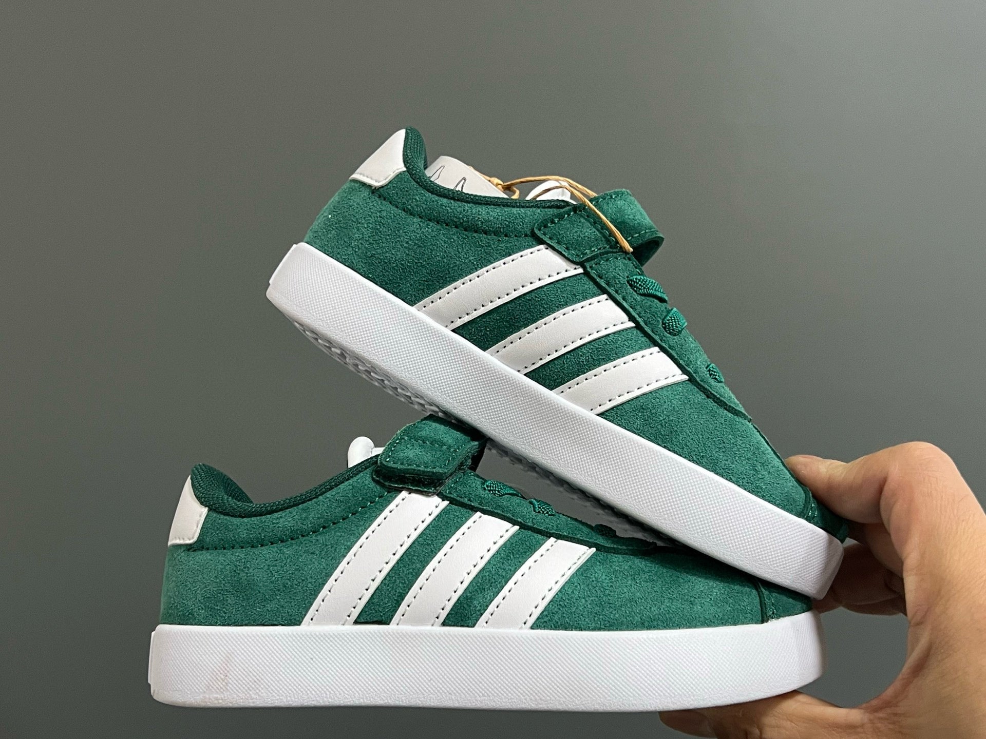 Adidas tennis shoes" dark green"