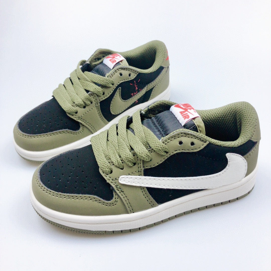 Jordan low-top reverse hook black warrior" olive green, black"
