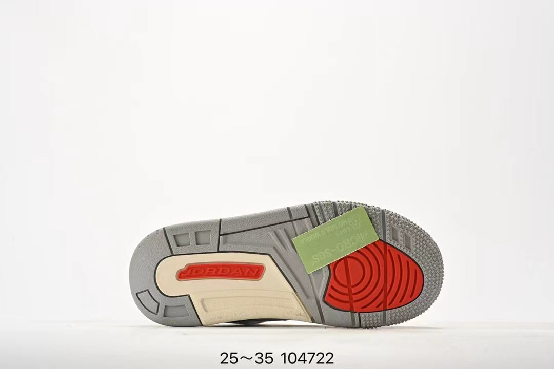 Joe 3" white, cream, red"