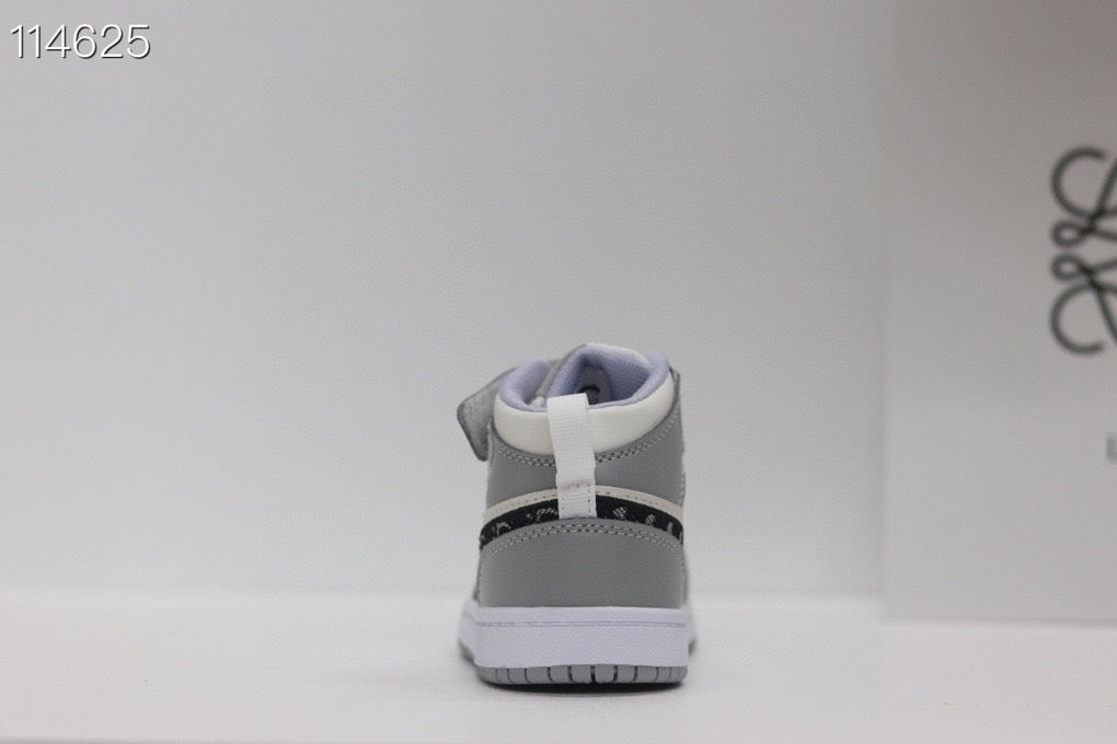 Joe's high-top Velcro children's shoes" white, gray"