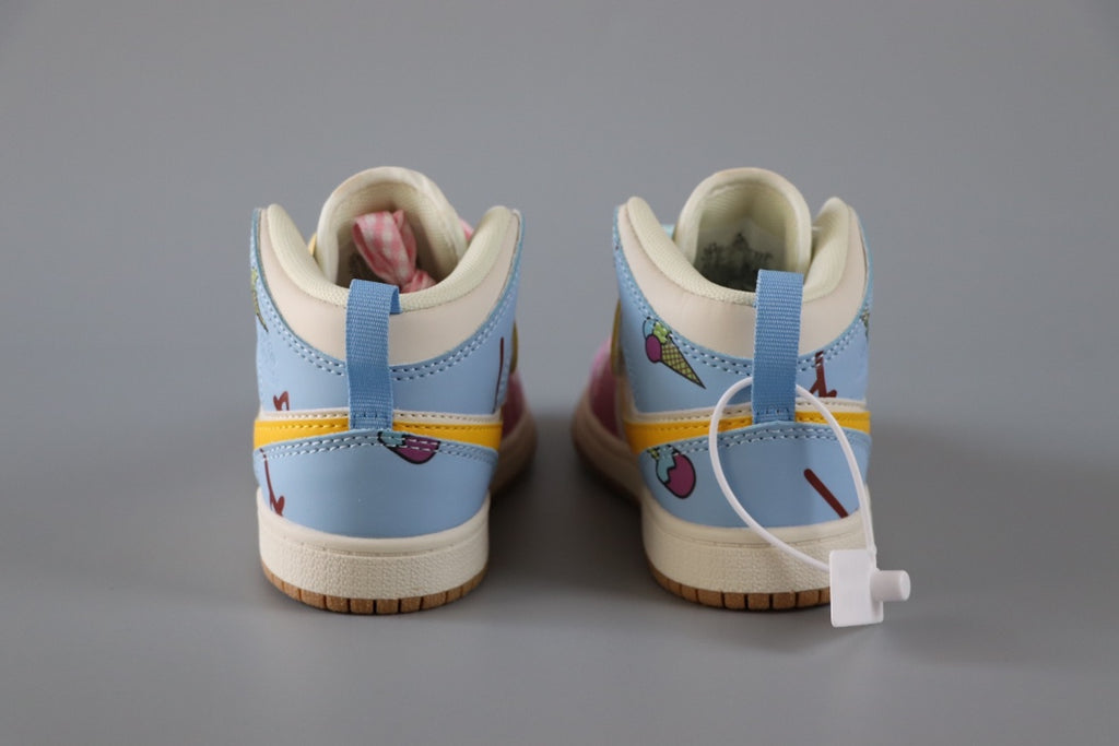 AJ-89 "cream , purple, blue, pink"