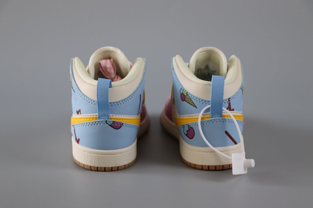 AJ-89 "cream , purple, blue, pink"