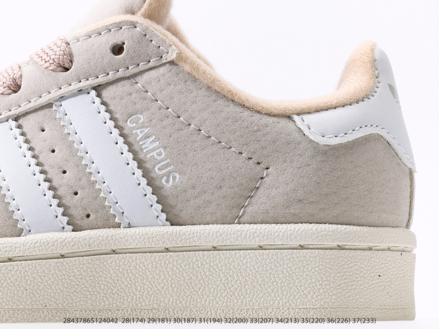Adidas bread Dexter lace-up pig leather sneakers light pink"