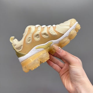 Nike AIR MAX plus full-length air cushion children's sports shoes " cream color"