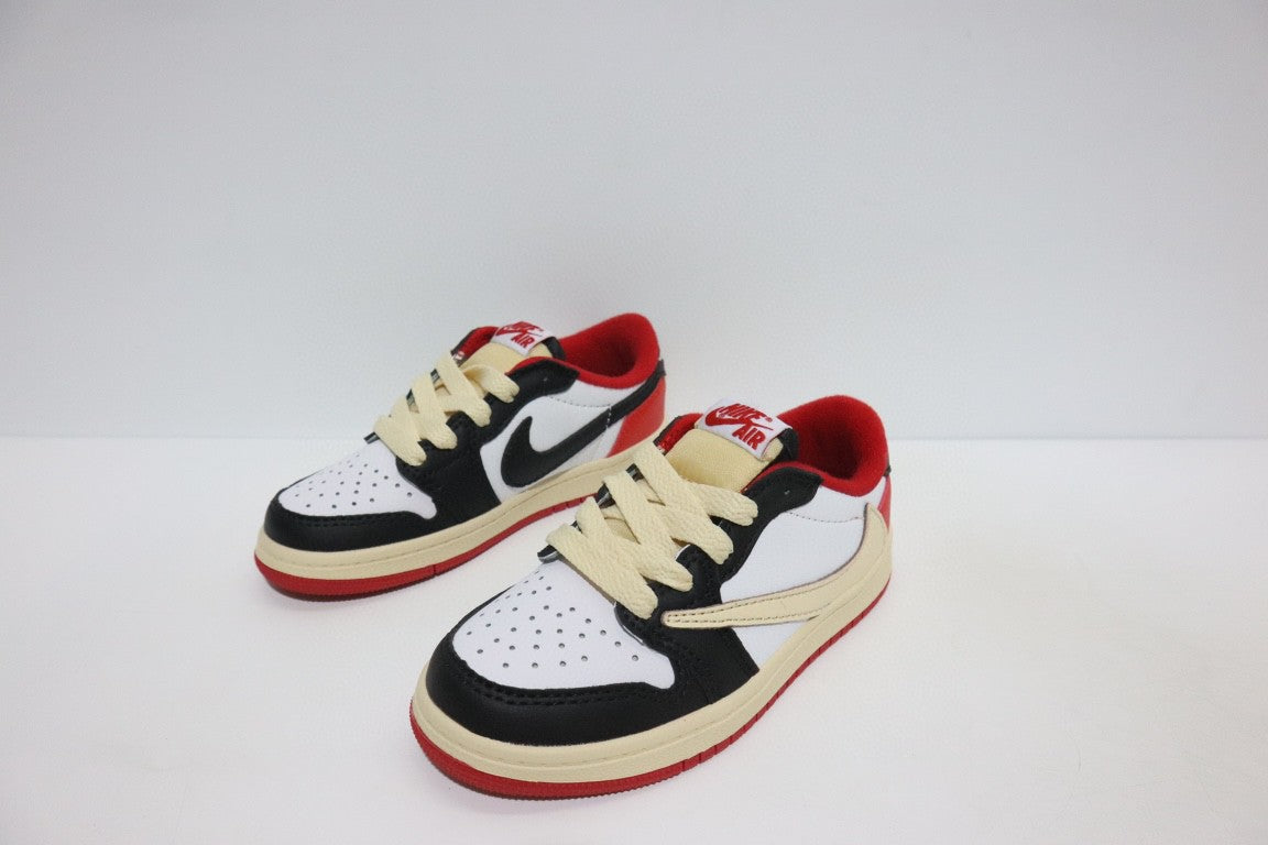 Jordan low-top hook series" white, black, cream ,red'