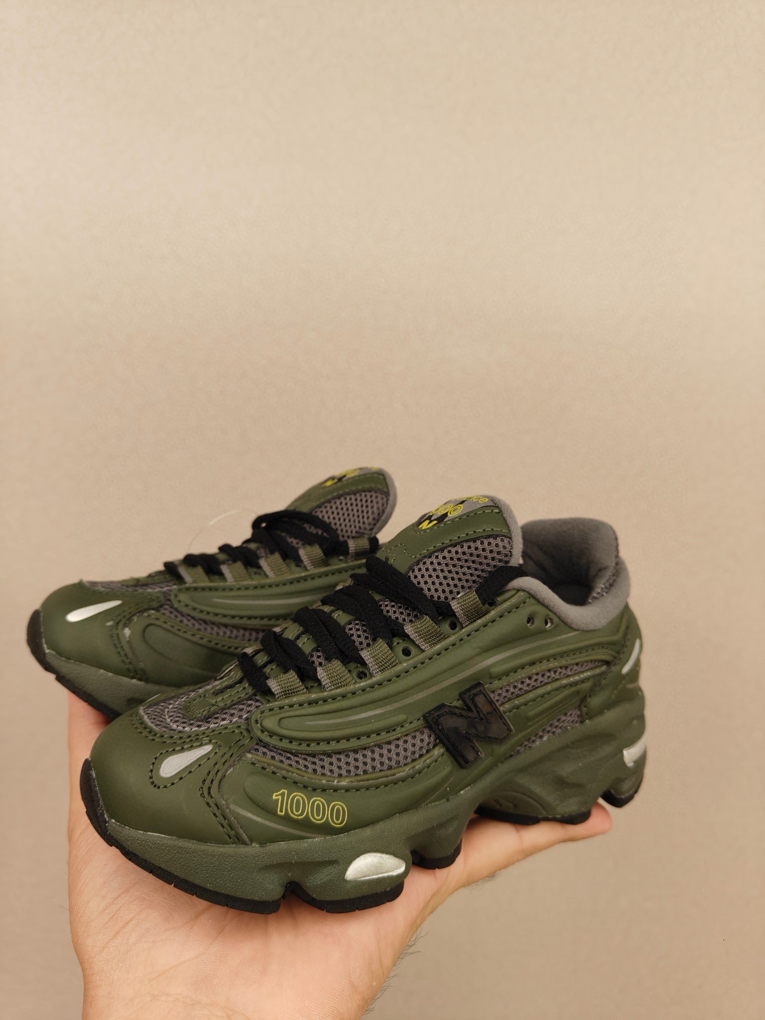 NB1000 lace-up children's shoes" olive green"