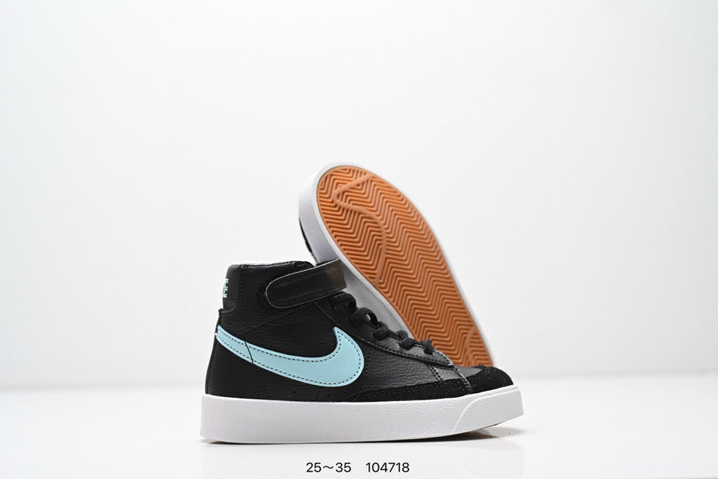 Nike Trail Blazers High-Top Velcro Kids Shoes" black"