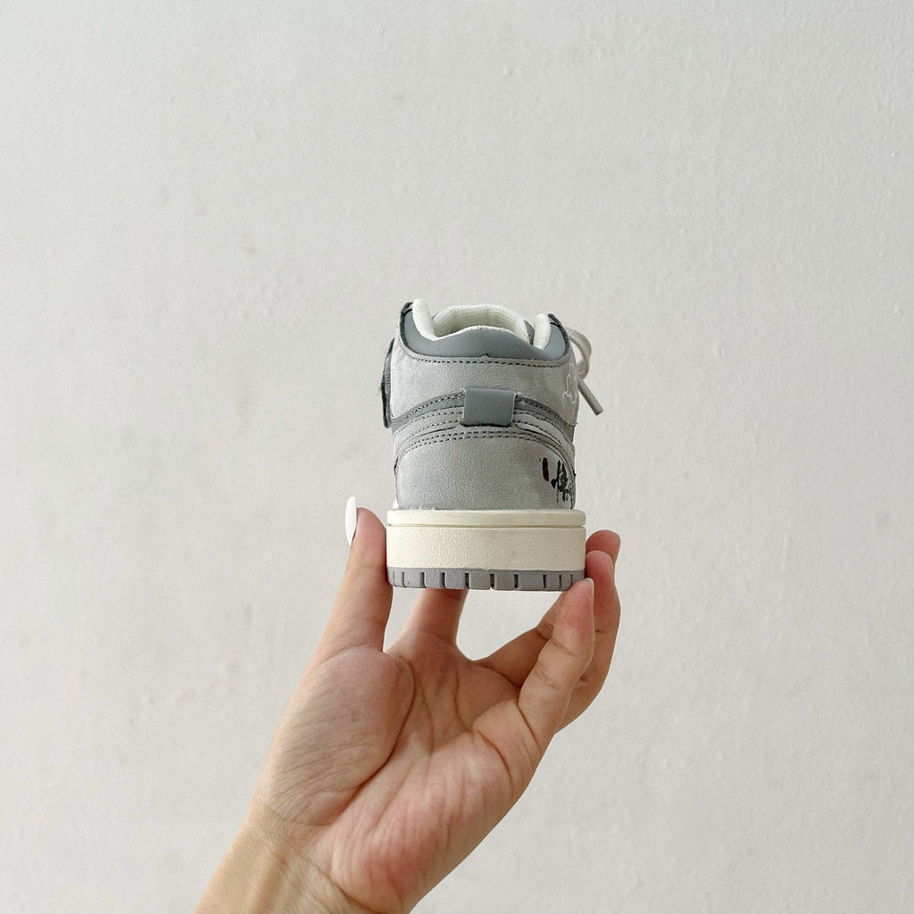 Joe 1 co-branded mid-cut children's shoes" Gray"