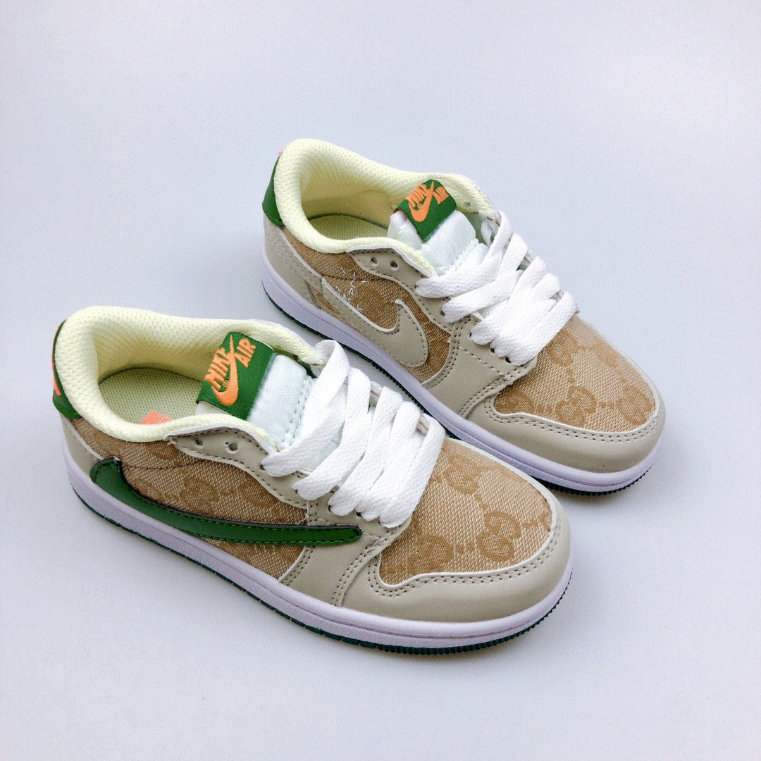 Jordan low-top reverse hook black warrior" beige, green'