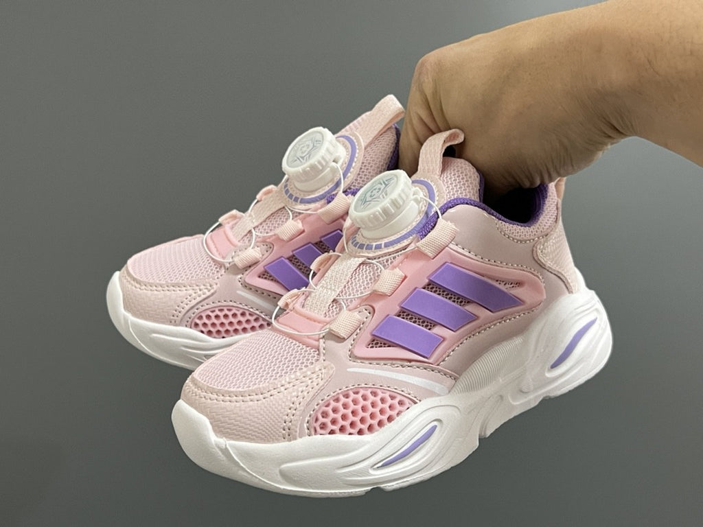 Trefoil rotating button children's shoes " pink, purple"
