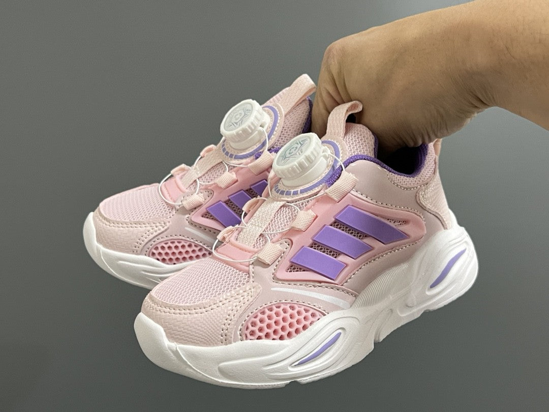 Trefoil rotating button children's shoes " pink, purple"
