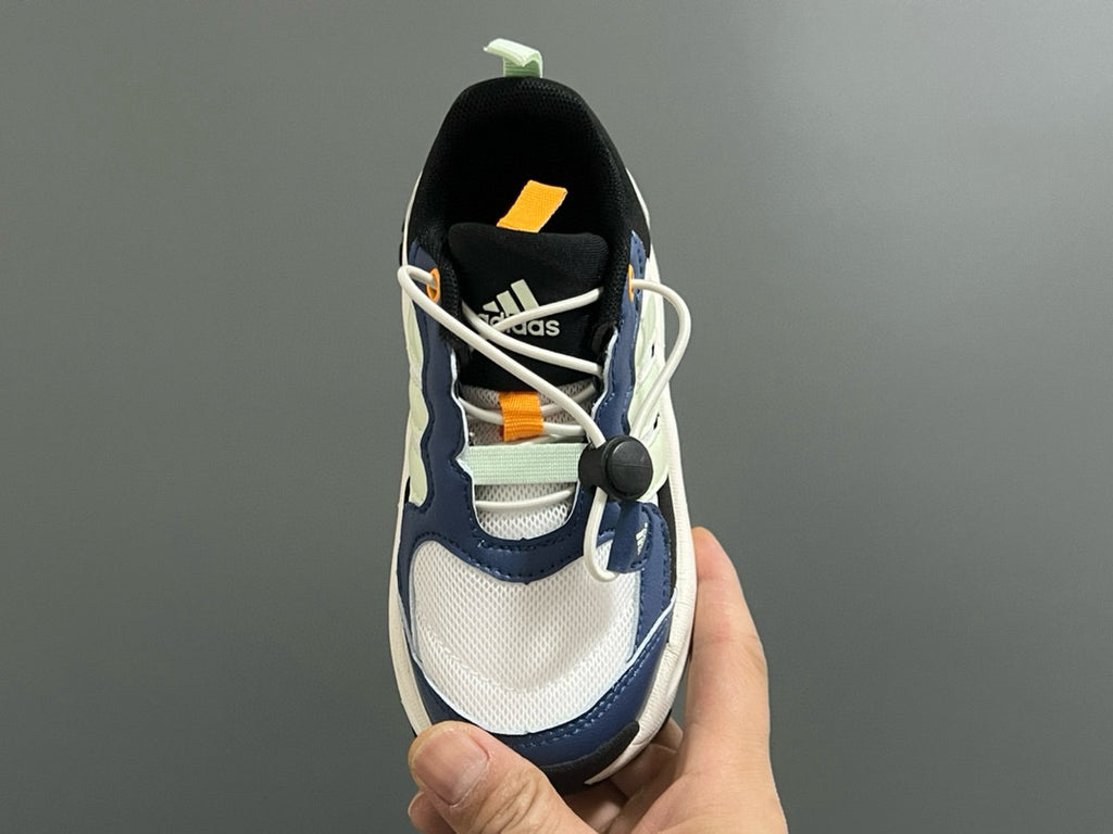 Adidas new elastic buckle children's shoes" white, black, blue"