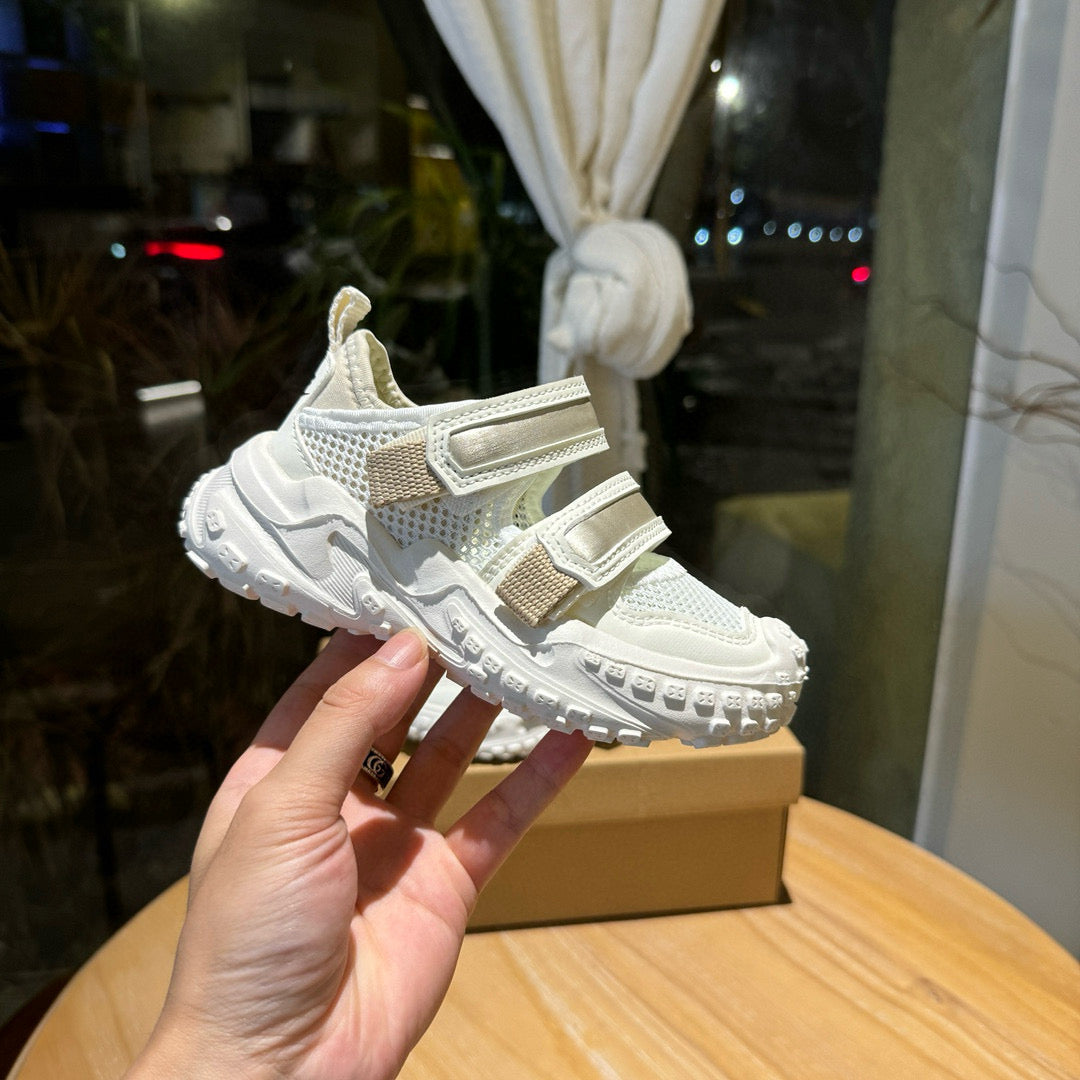 Nike tire bottom Velcro hollow sandals" light cream/ beige"