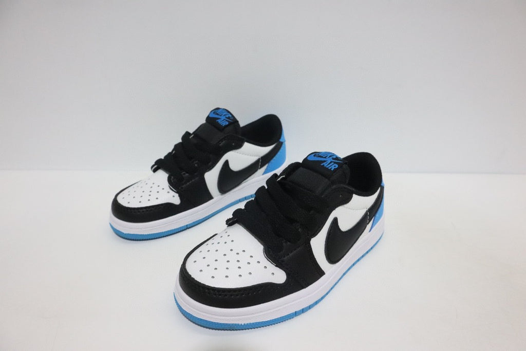 Jordan low-top hook series" white, black, blue"