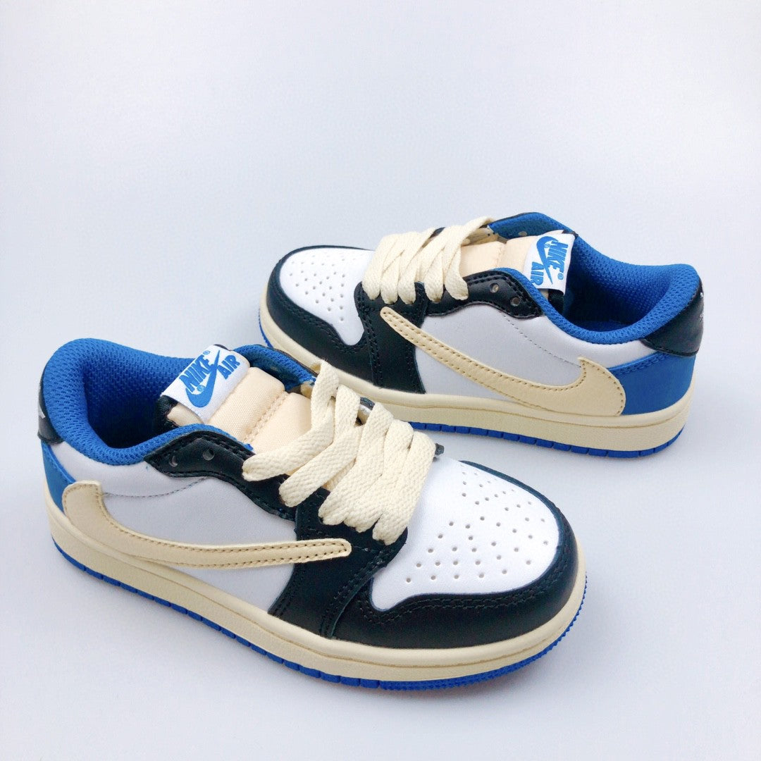 Jordan low-top reverse hook black warrior" white, cream, blue"