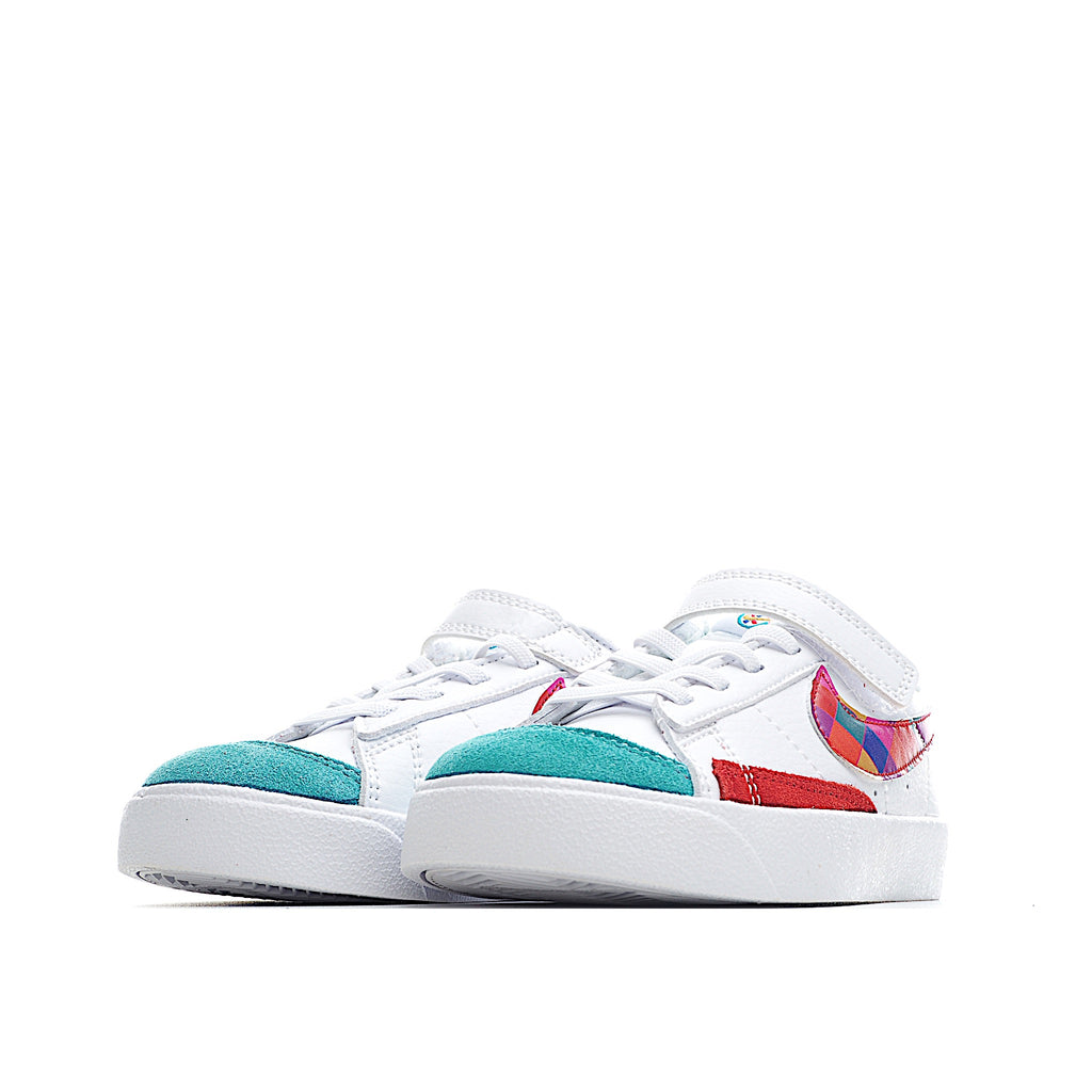 Trail Blazers Velcro Low-Top Kids Sneakers" white"