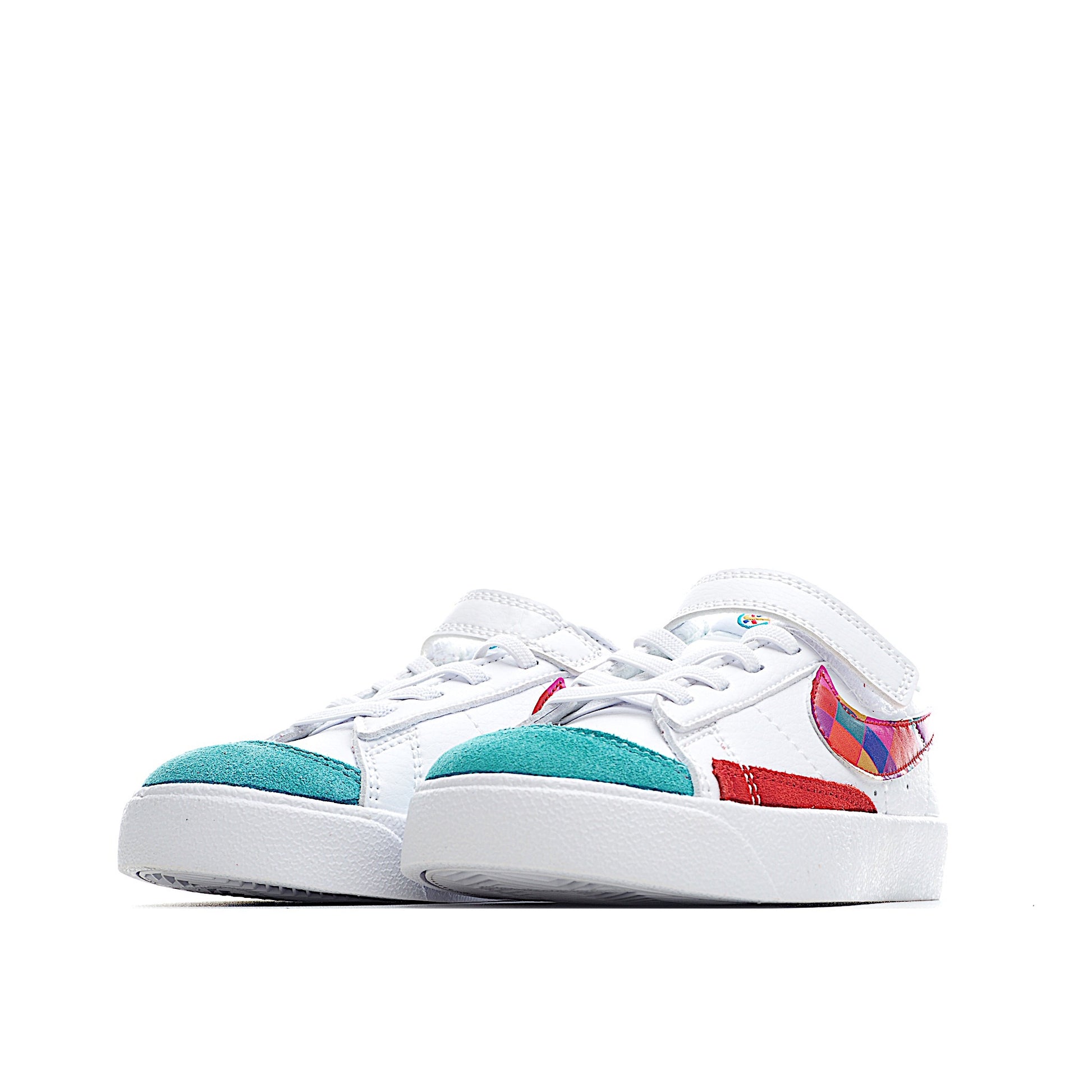 Trail Blazers Velcro Low-Top Kids Sneakers" white"