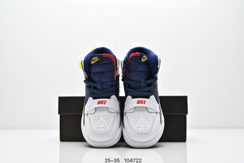 Jordan 312 children's shoes" White, Dark blue, & grey elephant print"