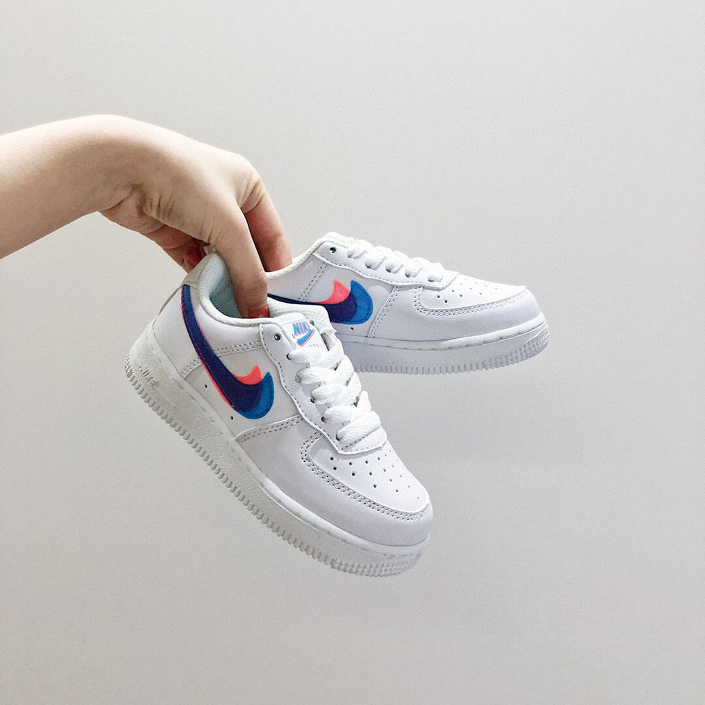 Air Force low-top lace-up sneakers" white"