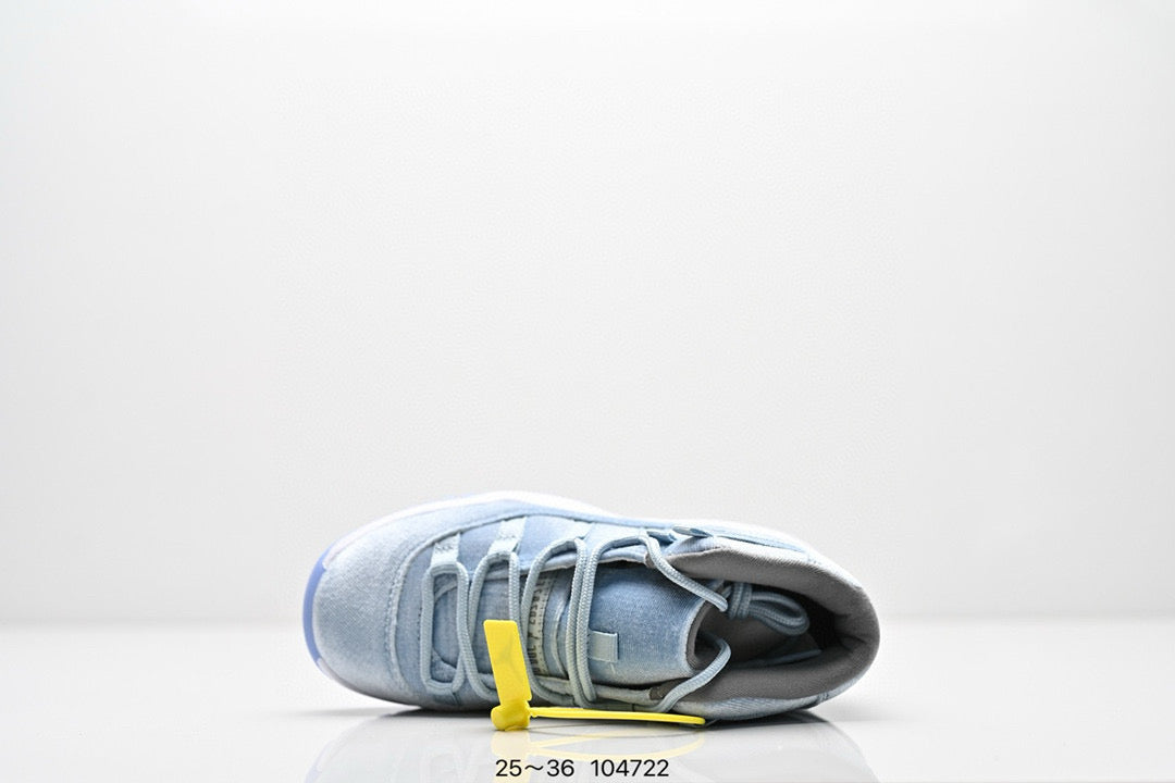 Joe 11 high-top high-quality children's shoes" basketball" light blue"