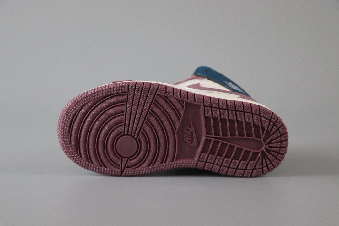 AJ Jordan Panda Light Shoes" cream, dark purple"