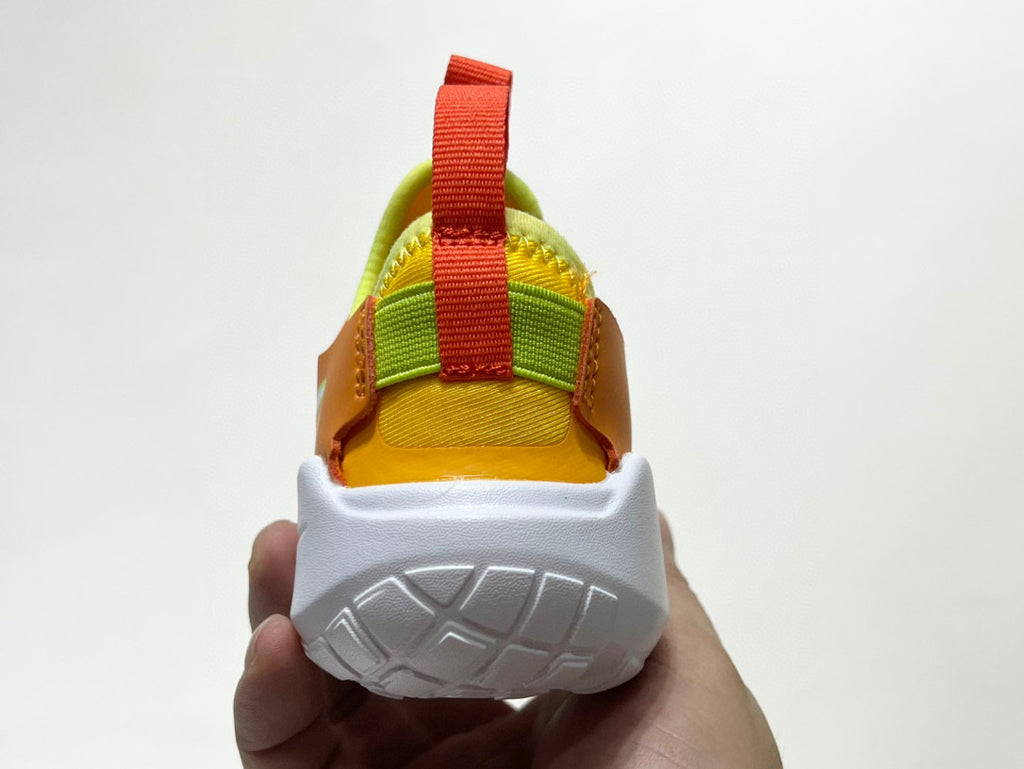 Nike's new barefoot slip" Orange, yellow"