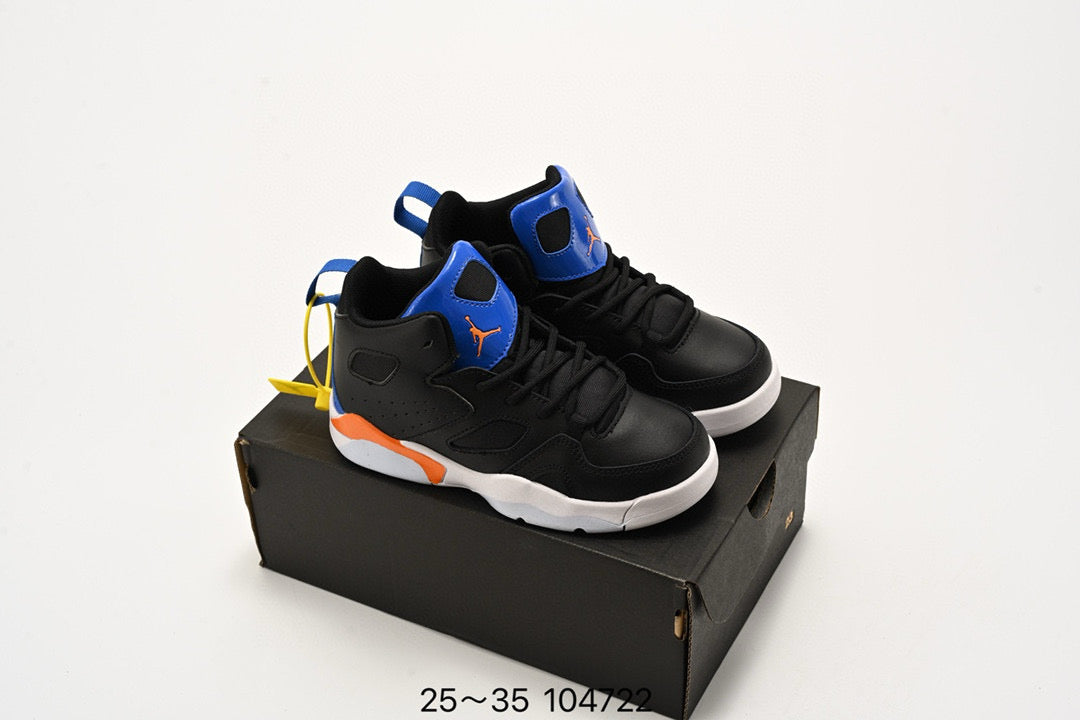Jordan Fltclb91 series basketball shoes" black, orange, blue"